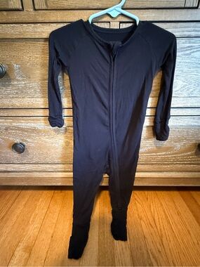 Little Sleepies Black Footed Zip One-Piece Pajamas